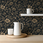 Etched Garden Wallpaper detail