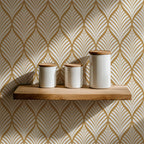 Geometric Leaf Wallpaper