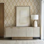 Art Deco Leaf Wallpaper