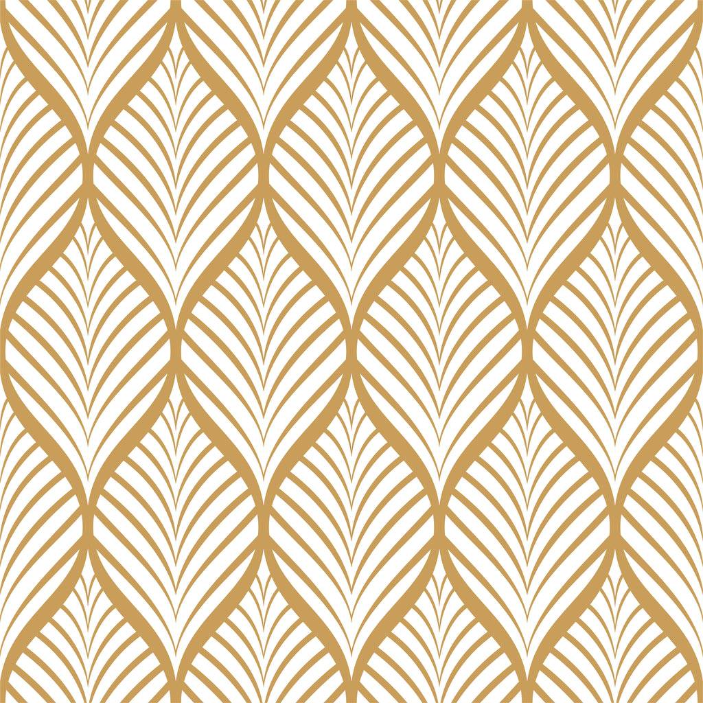 Geometric Leaf Wallpaper