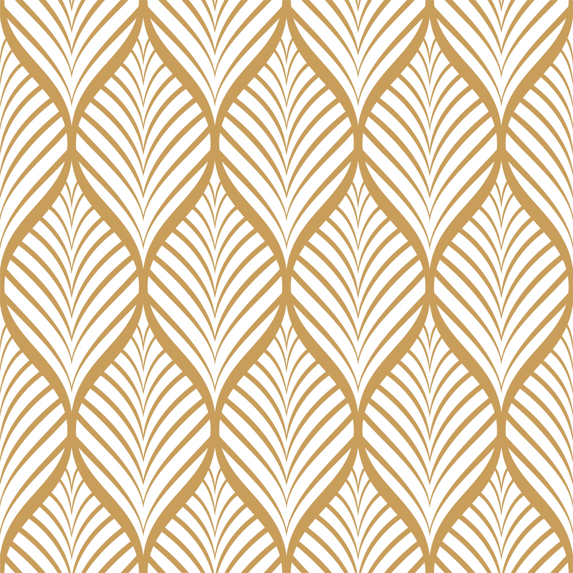 Geometric Leaf Wallpaper