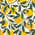 kitchen lemon wallpaper, premium peel & stick, sample 12 inchesx12 inches, wallpaper decor