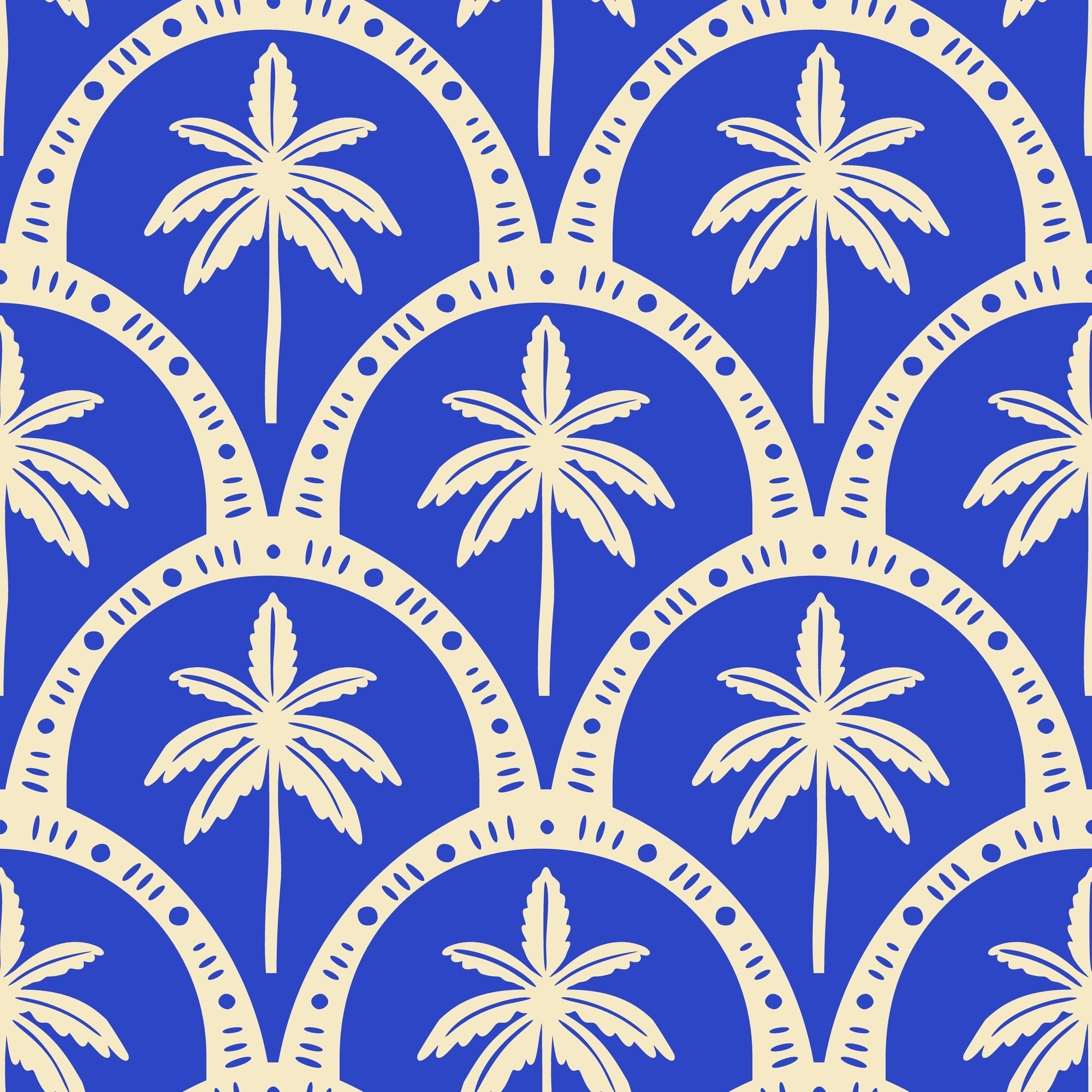 azure palms wallpaper, premium peel & stick, 12 inchesx12 inches sample, geometric, wallpaper decor