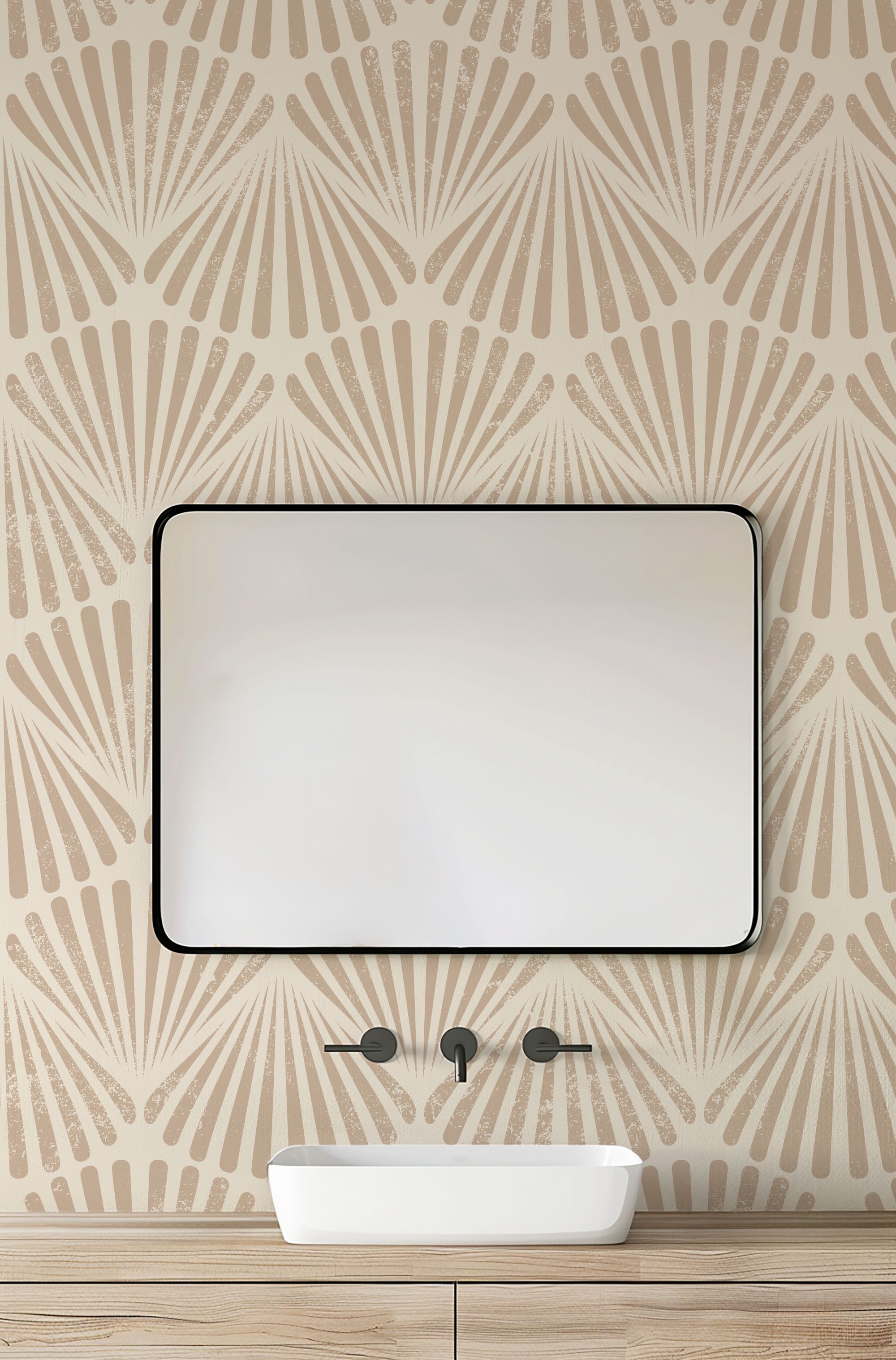 deco shell wallpaper, premium peel & stick, 2x8 feet 24 inches x 96 inches, home decor