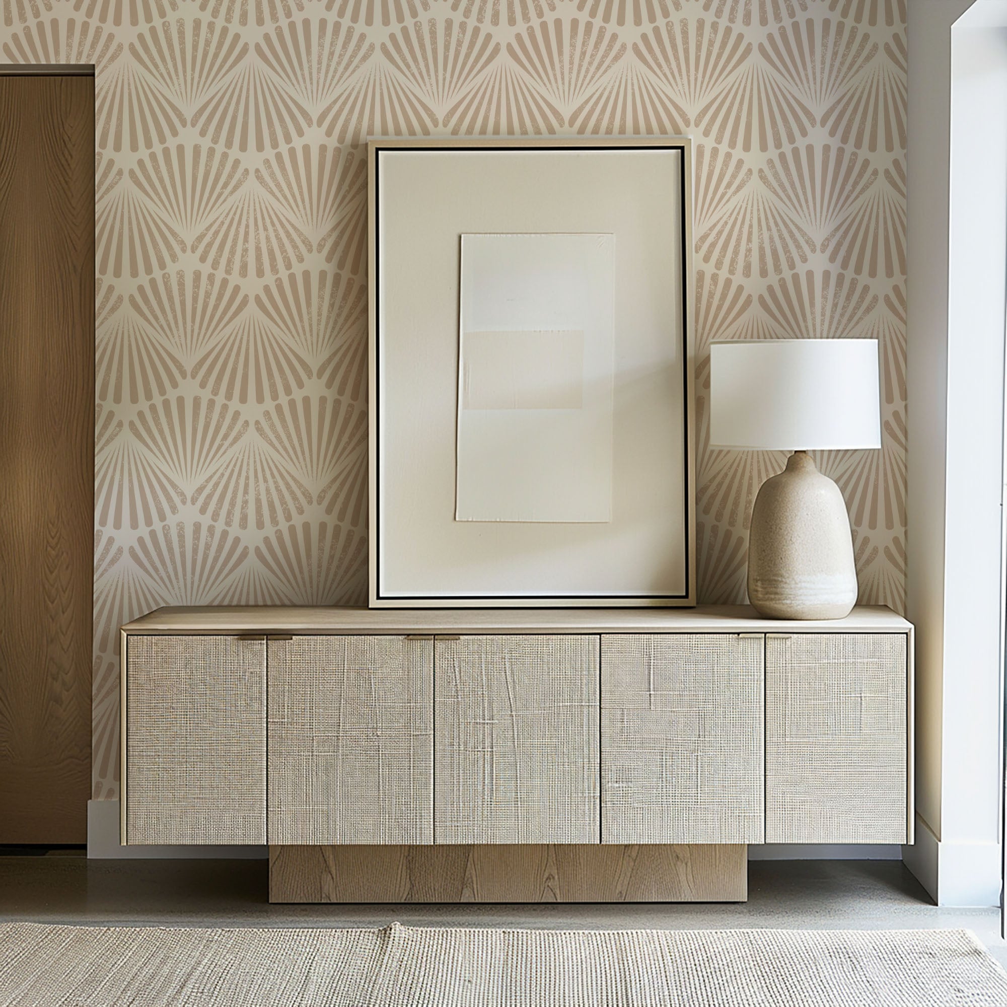 deco shell wallpaper, premium peel & stick, 2x6 feet 24 inchesx 72 inches, home decor