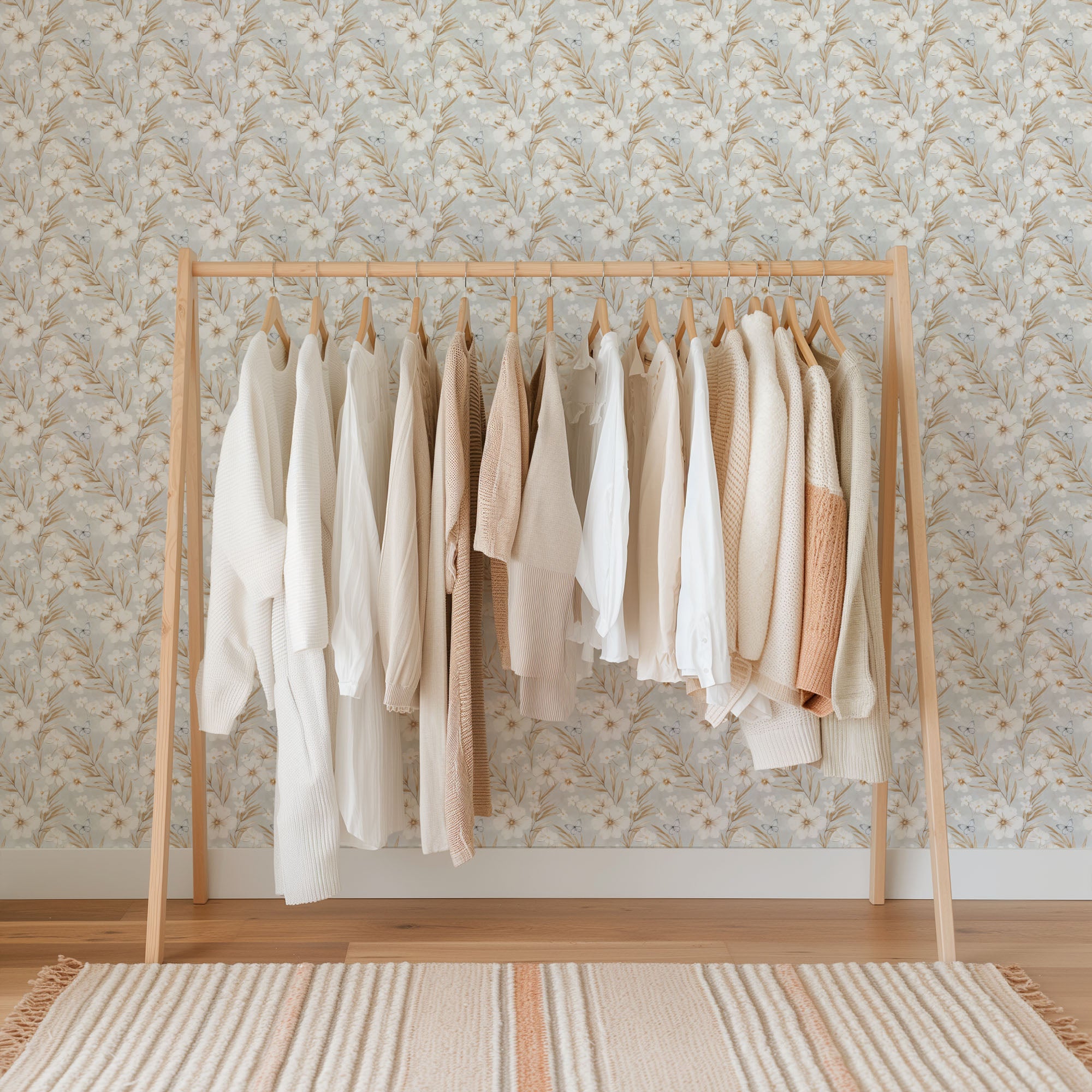 starpetal wallpaper, premium peel & stick, 2x6 feet 24 inchesx 72 inches, home decor