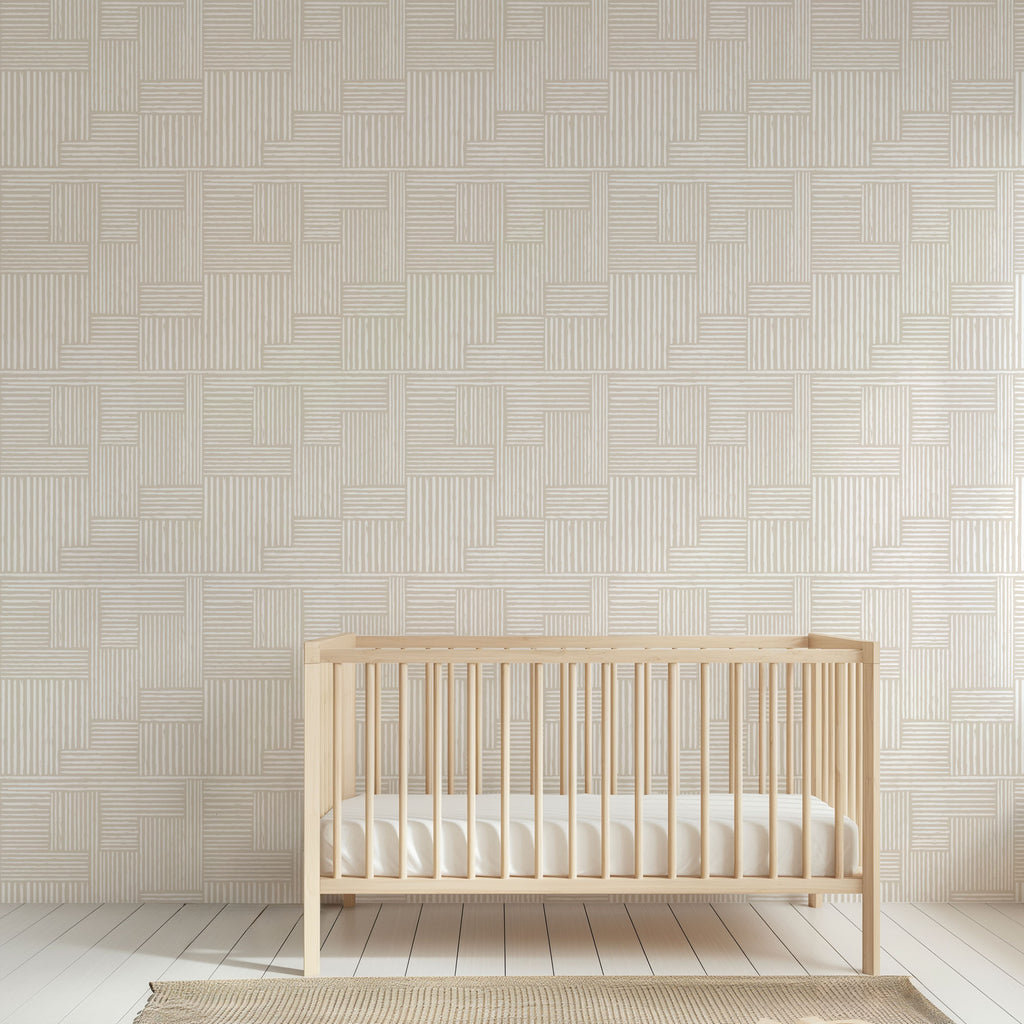 Herringbone Linear Wallpaper
