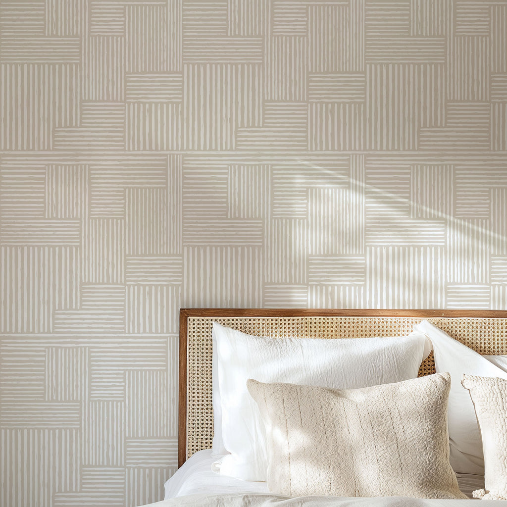 Herringbone Linear Wallpaper