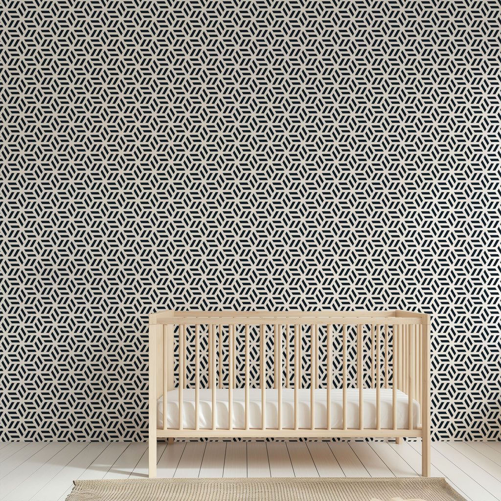 hexa wallpaper, premium peel & stick, 2x6 feet 24 inchesx 72 inches, home decor
