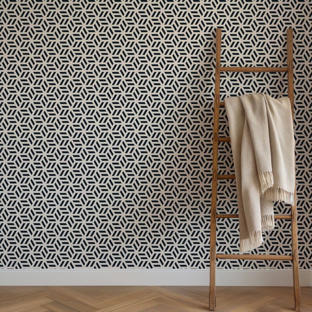 hexa wallpaper, premium peel & stick, 2x4 feet 24 inches x 48 inches, home decor