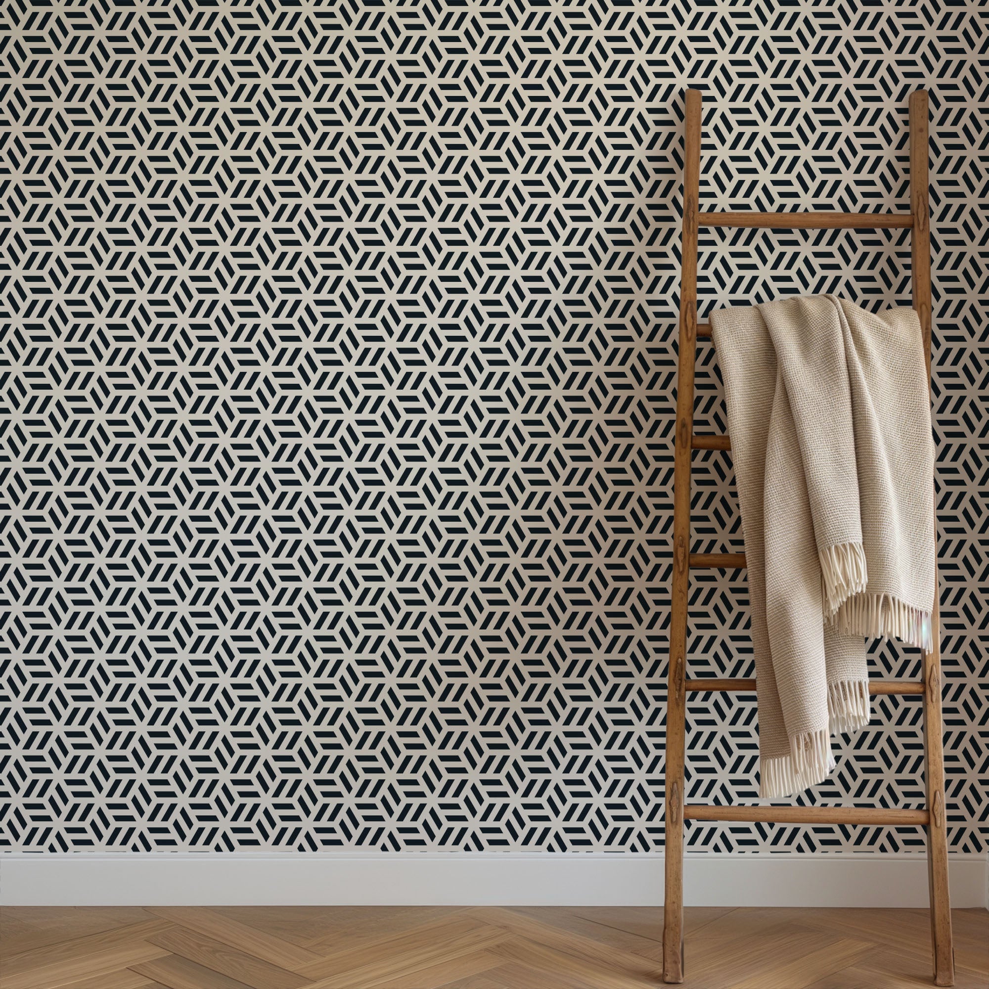 hexa wallpaper, premium peel & stick, 2x4 feet 24 inches x 48 inches, home decor