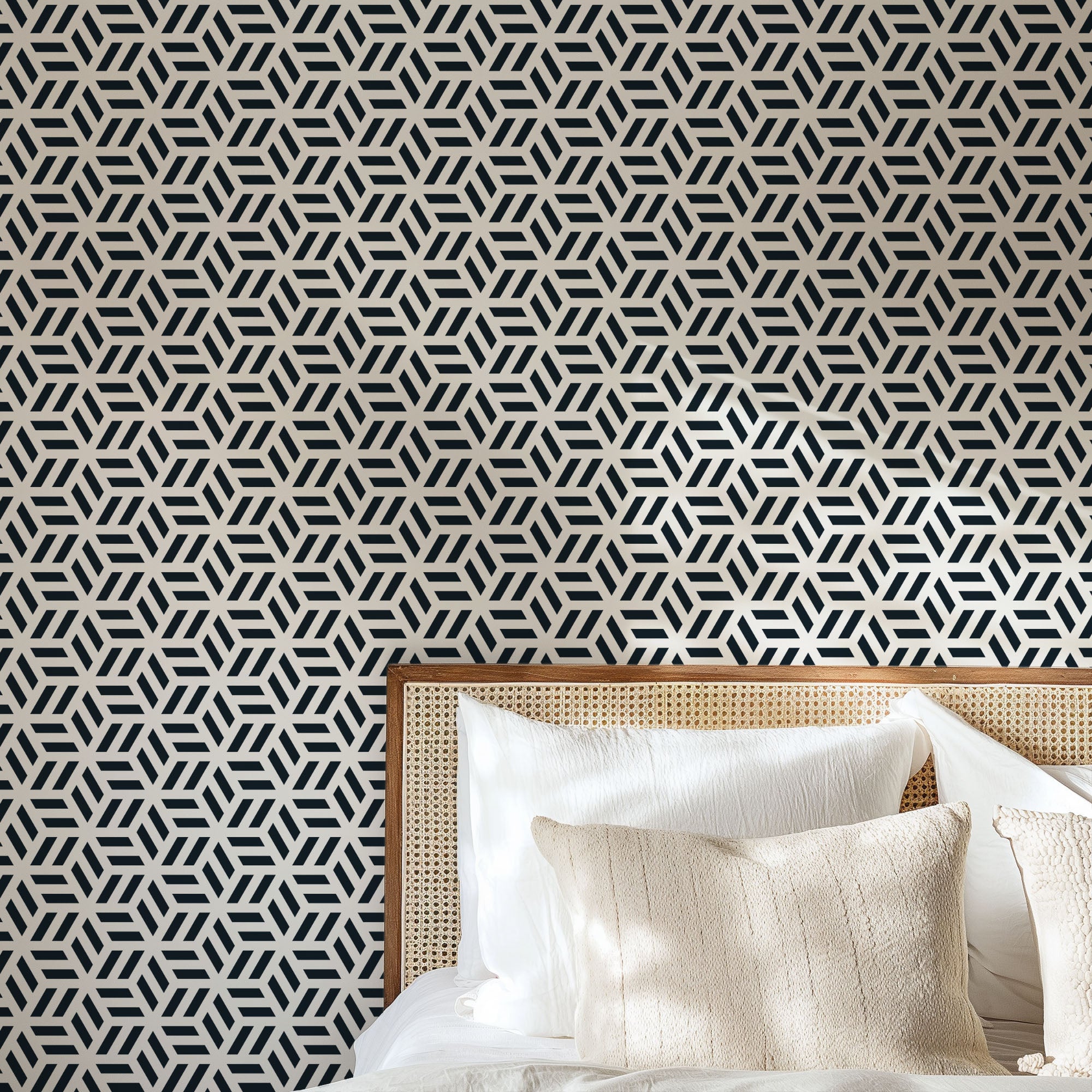 hexa wallpaper, premium peel & stick, 2x8 feet 24 inches x 96 inches, home decor