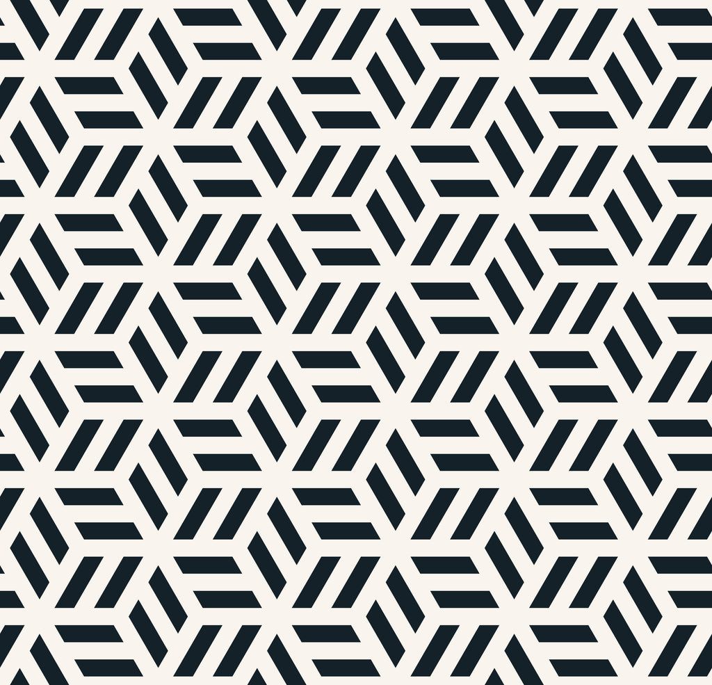 hexa wallpaper, premium peel & stick, sample 12 inchesx12 inches, black; geometric, wallpaper decor