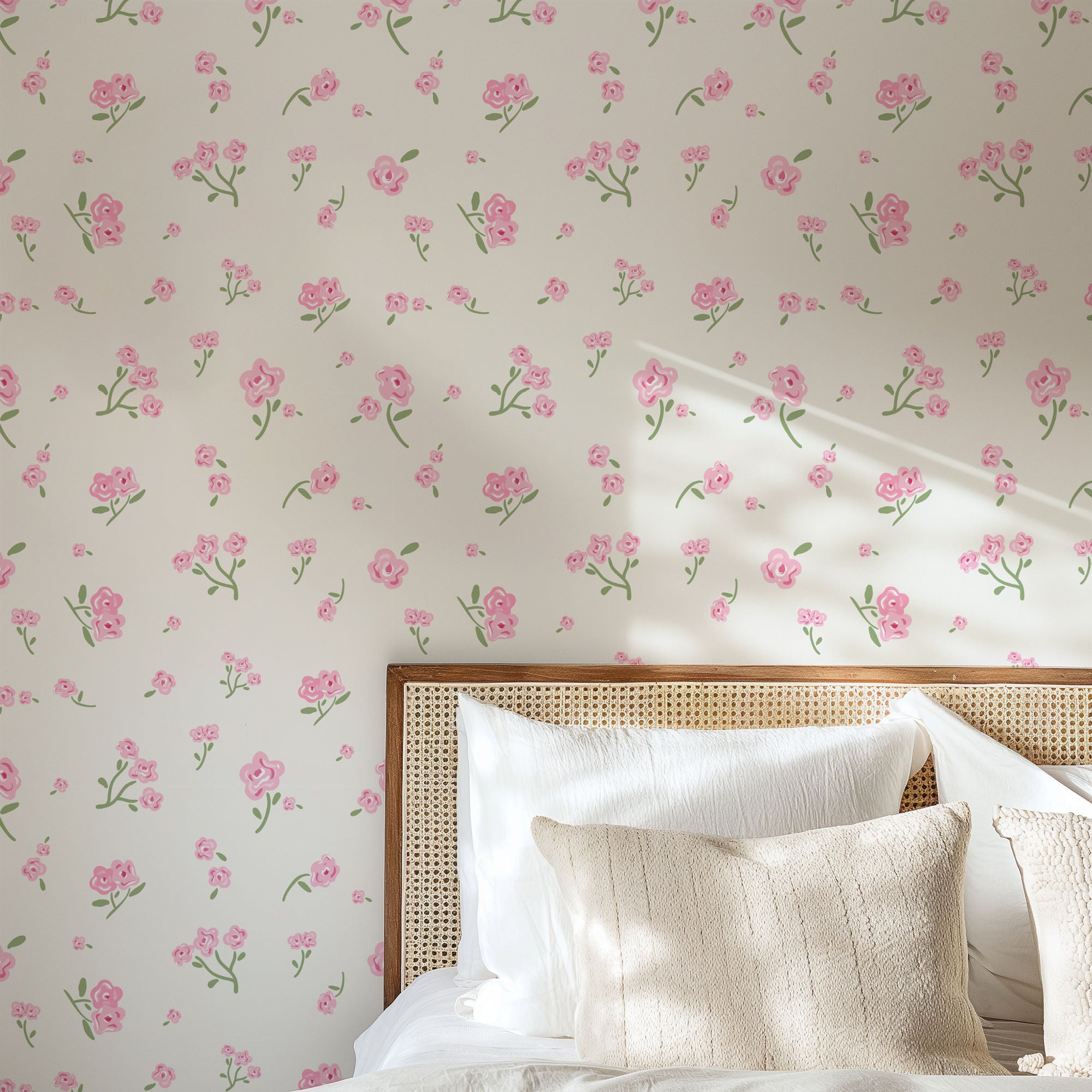 little rosie wallpaper, premium peel & stick, 2x8 feet 24 inches x 96 inches, home decor
