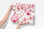 cottage rose wallpaper, premium peel & stick, 2x6 feet 24 inchesx 72 inches, home decor