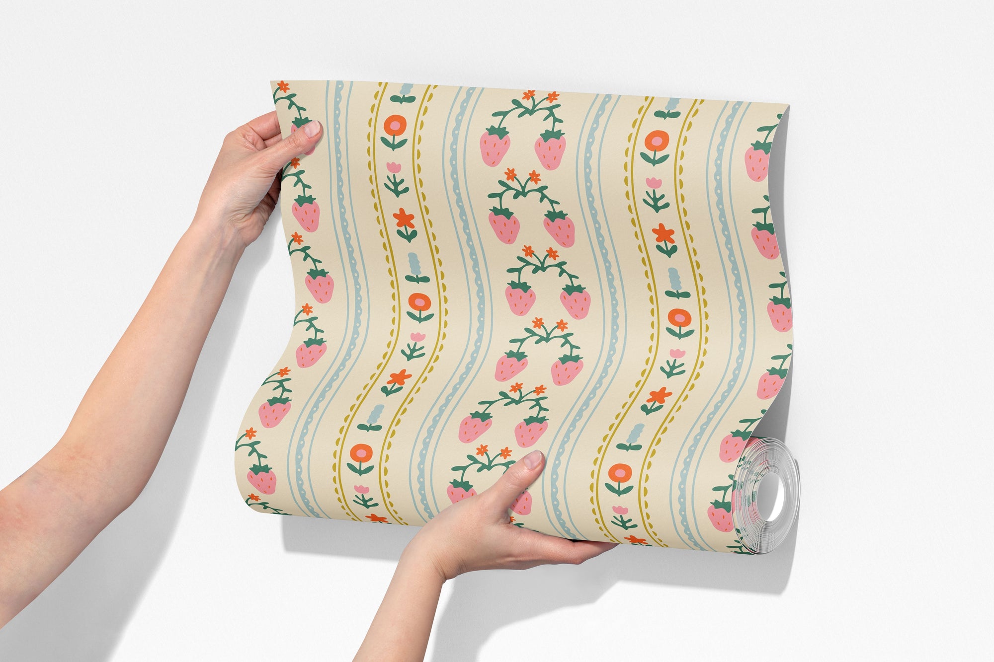 vintage berry wallpaper, premium peel & stick, 2x6 feet 24 inchesx 72 inches, home decor