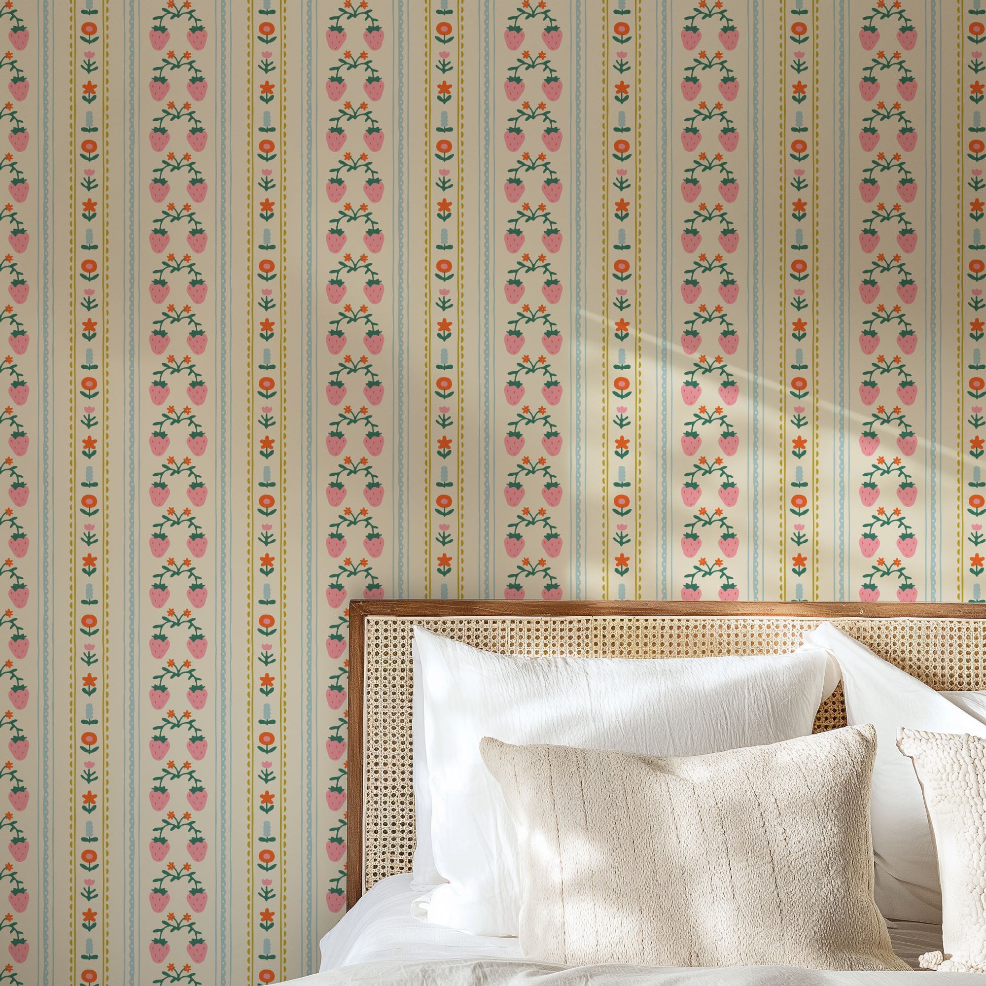 vintage berry wallpaper, premium peel & stick, 2x10 feet 24 inchesx 120 inches, home decor