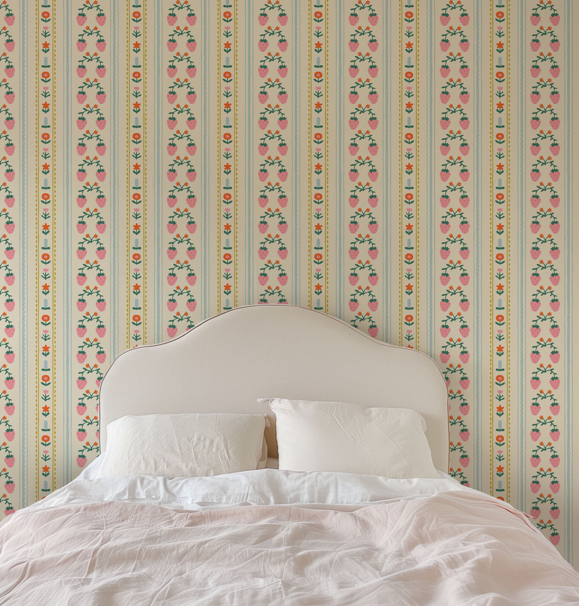 vintage berry wallpaper, premium peel & stick, 2x4 feet 24 inches x 48 inches, home decor