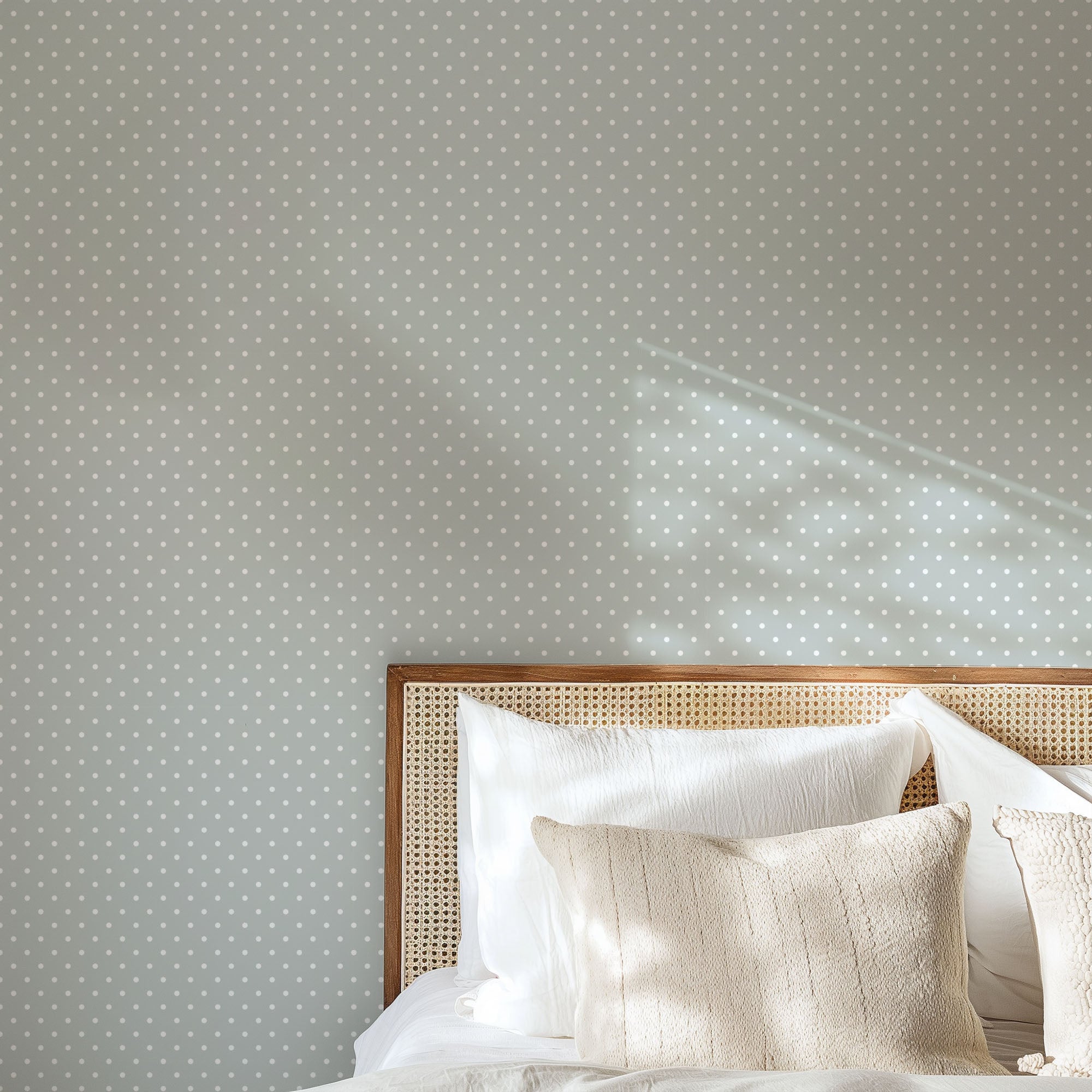 mini polka dots wallpaper, premium peel & stick, 2x8 feet 24 inches x 96 inches, home decor