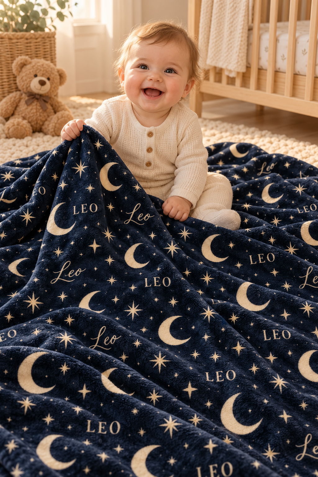 Celestial Baby and Kids Blanket mockup