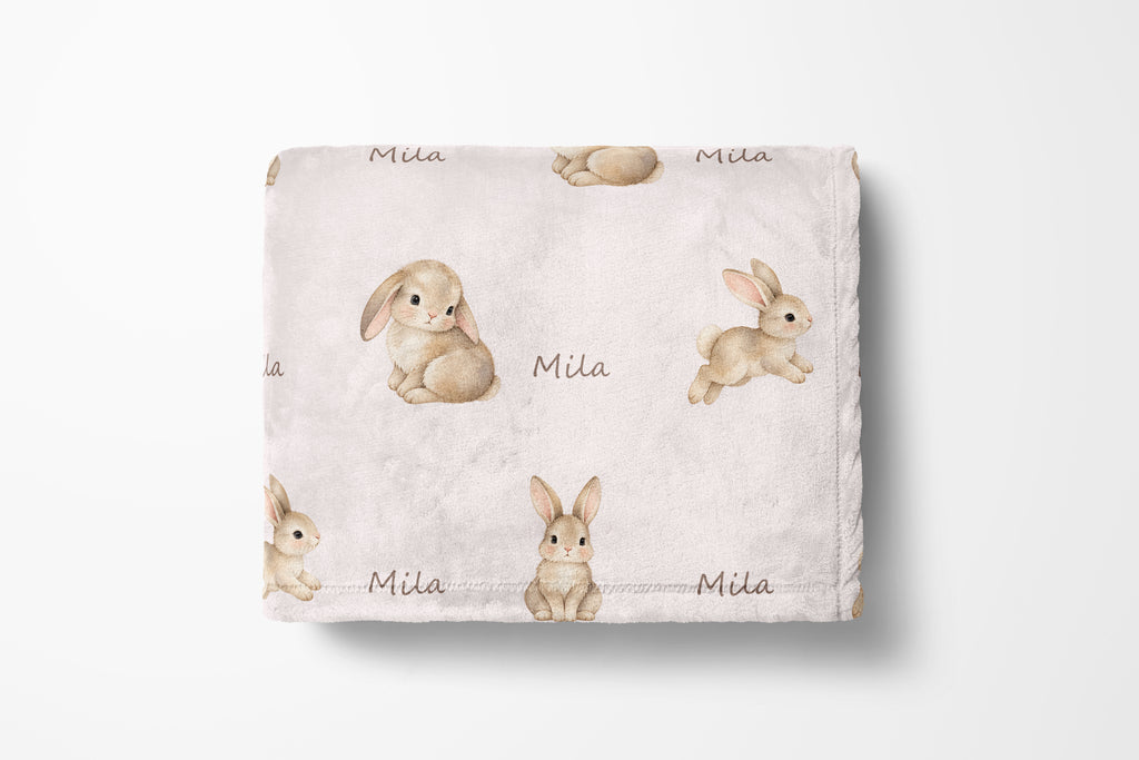 Bunnies Baby and Kids Blanket mockup