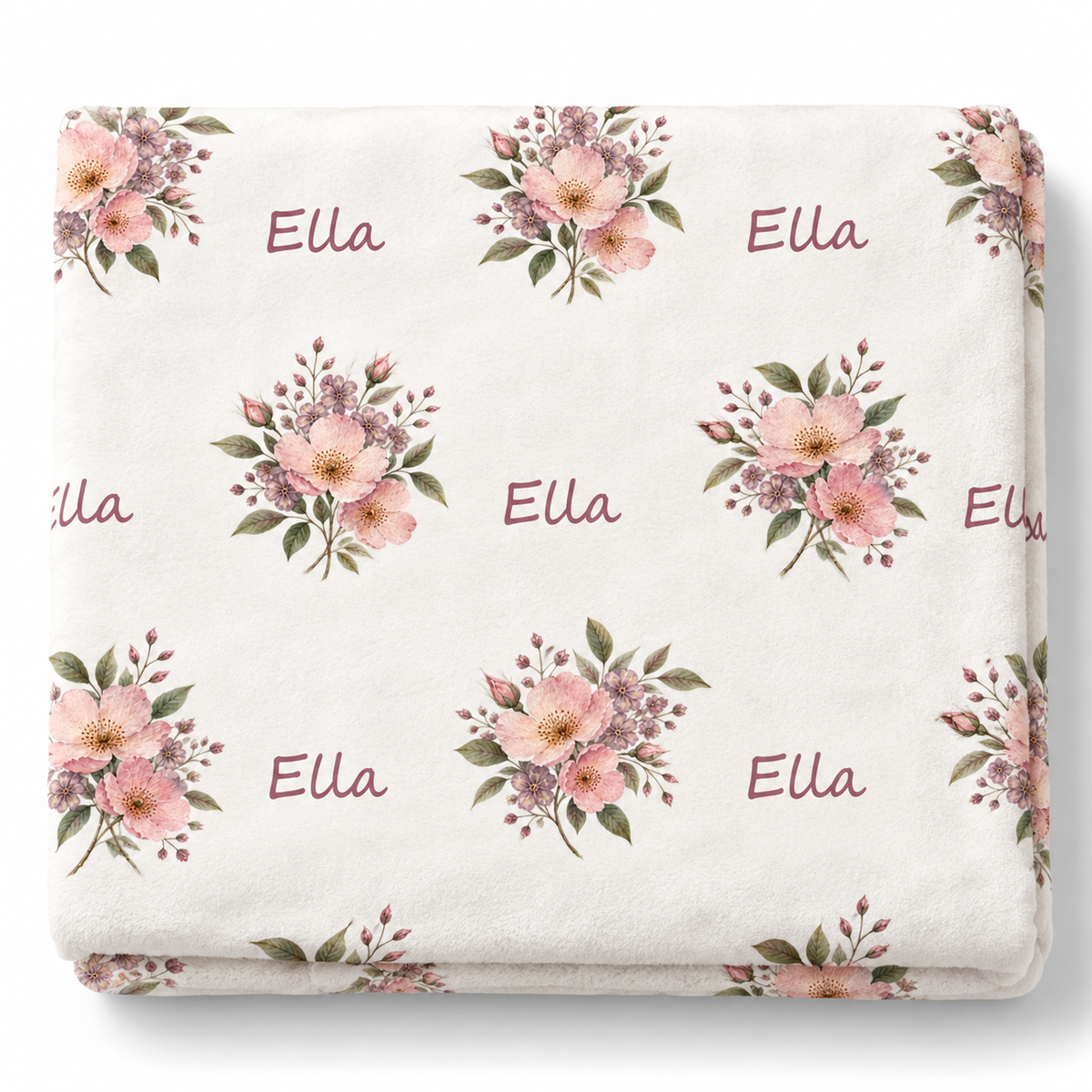 Floral Bouquet Baby and Kids Blanket mockup