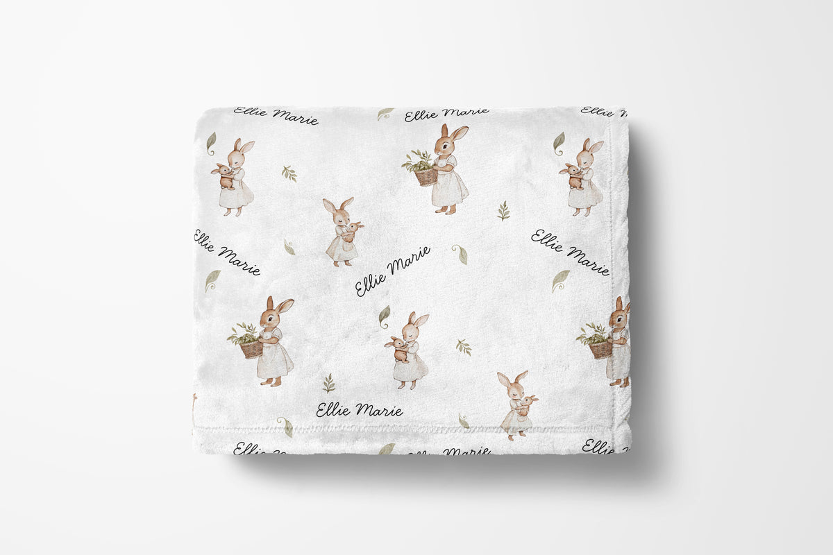 woodland snuggles blanket, light weight plush, baby 30 inches x 40 inches, home decor