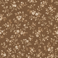 Vintage Brown Floral Wallpaper