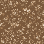 Vintage Brown Floral Wallpaper