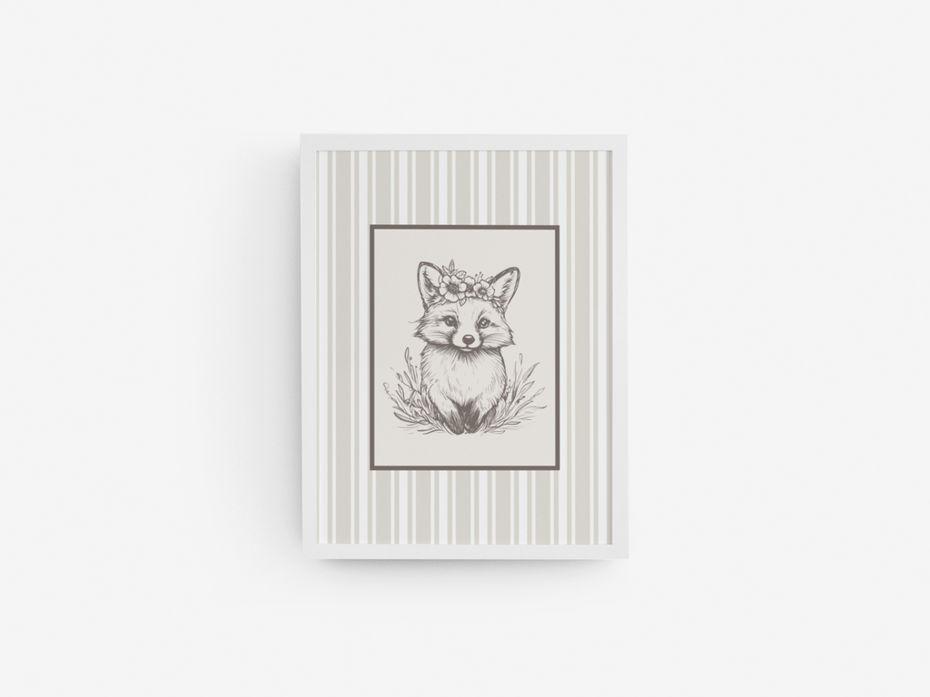 Woodland Fox Art Print
