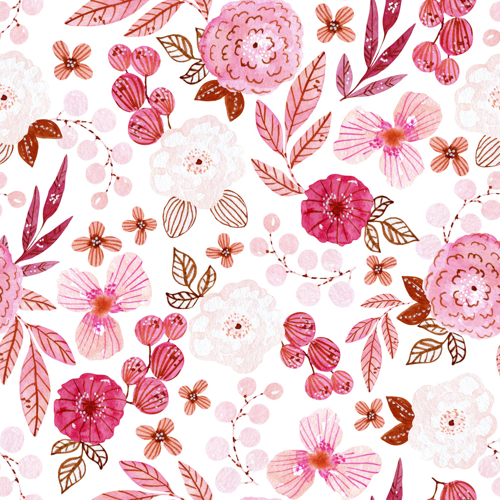 cottage rose wallpaper, premium peel & stick, sample 12 inchesx12 inches, floral; pink, wallpaper decor