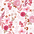 cottage rose wallpaper, premium peel & stick, sample 12 inchesx12 inches, floral; pink, wallpaper decor
