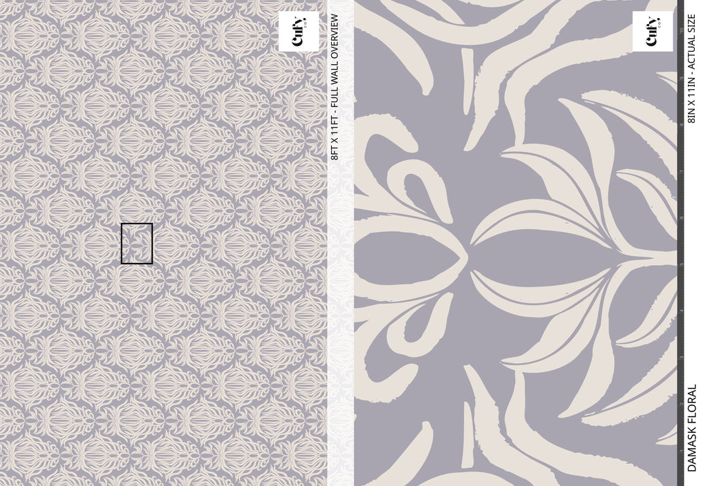 Damask Floral Wallpaper