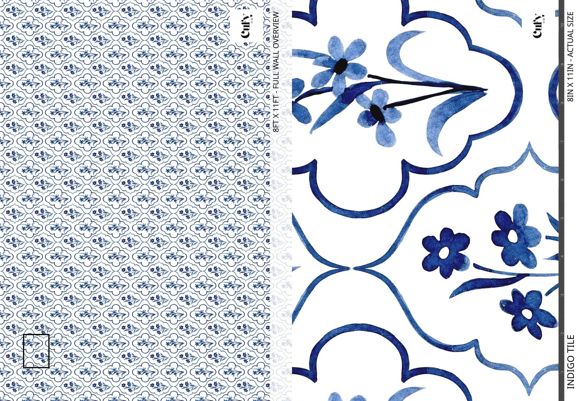 Indigo Tile Wallpaper