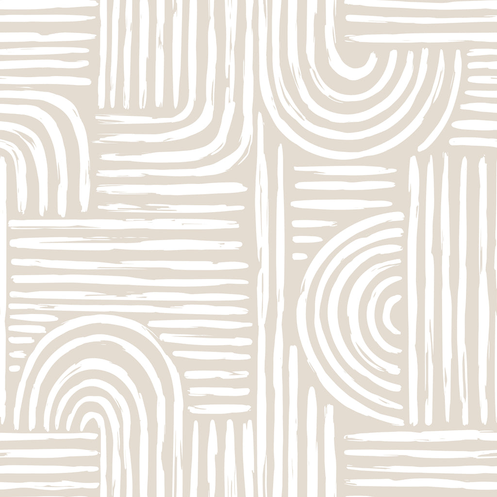 Beige Geometric Wallpaper