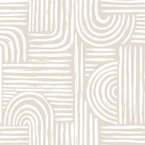 Beige Geometric Wallpaper