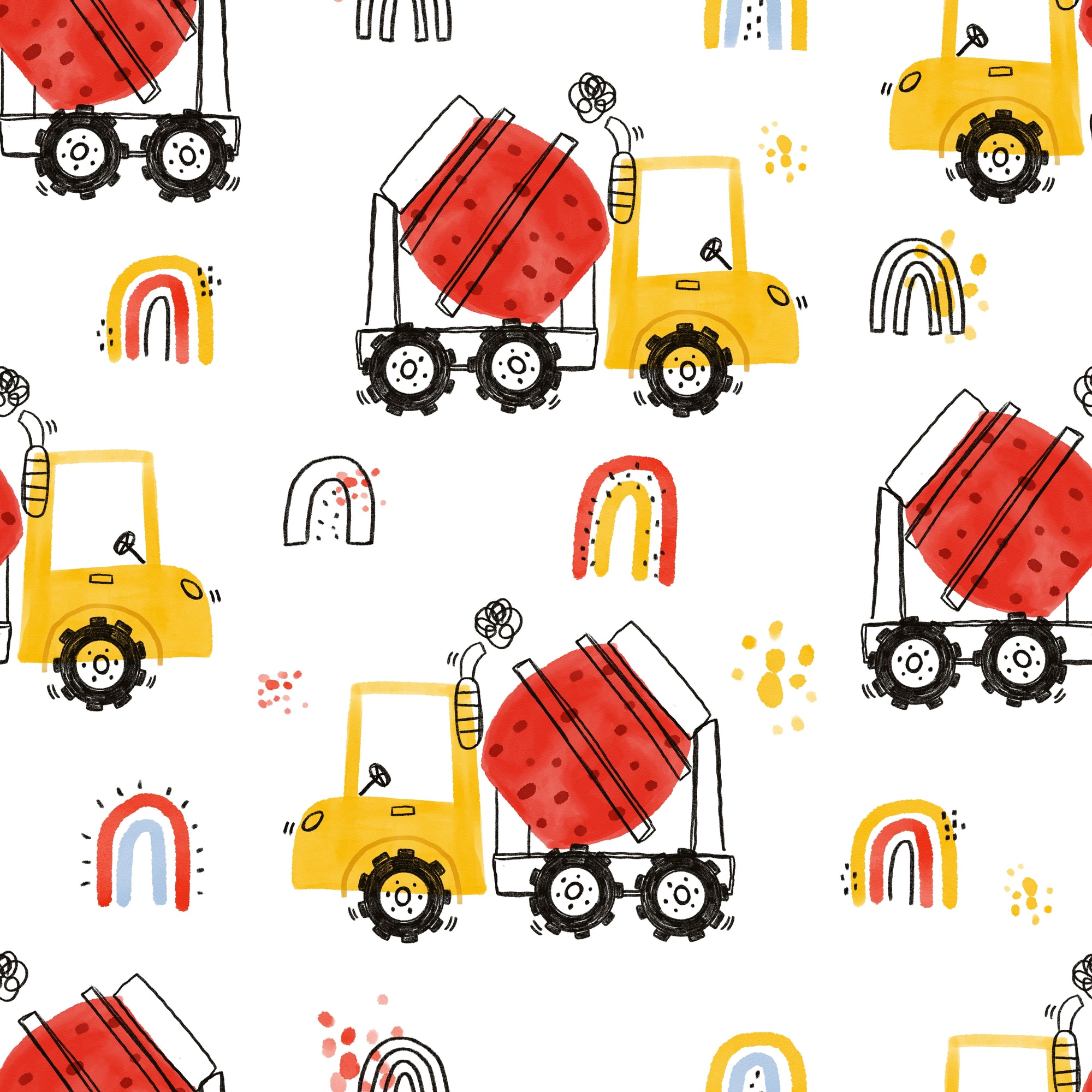 Construction Rainbow Wallpaper