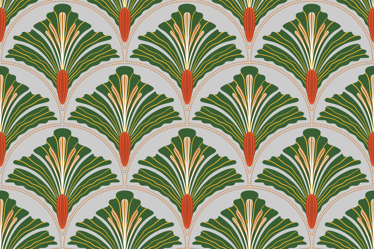 Deco Palm Fan Wallpaper