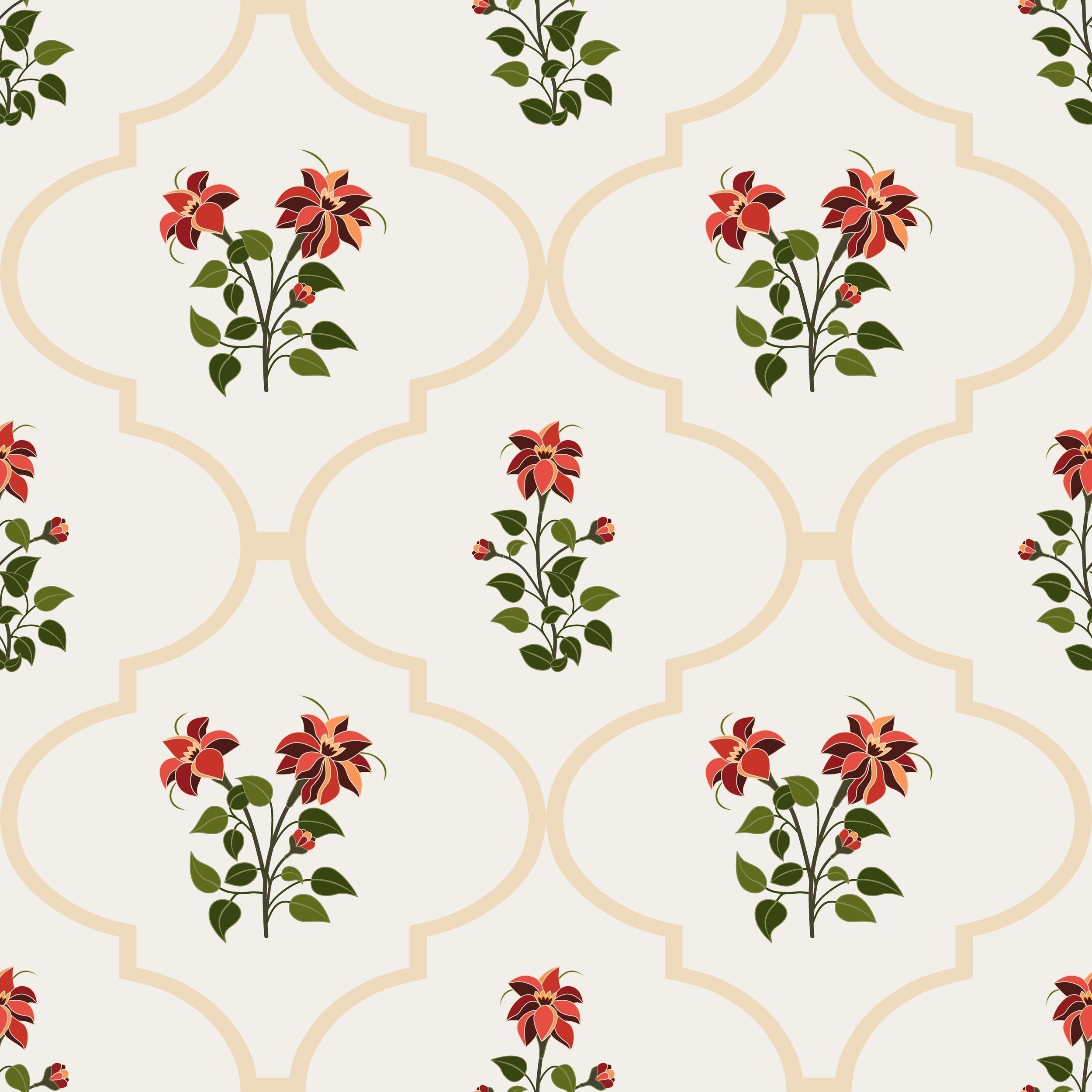 Moroccan Blossom Wallpaper